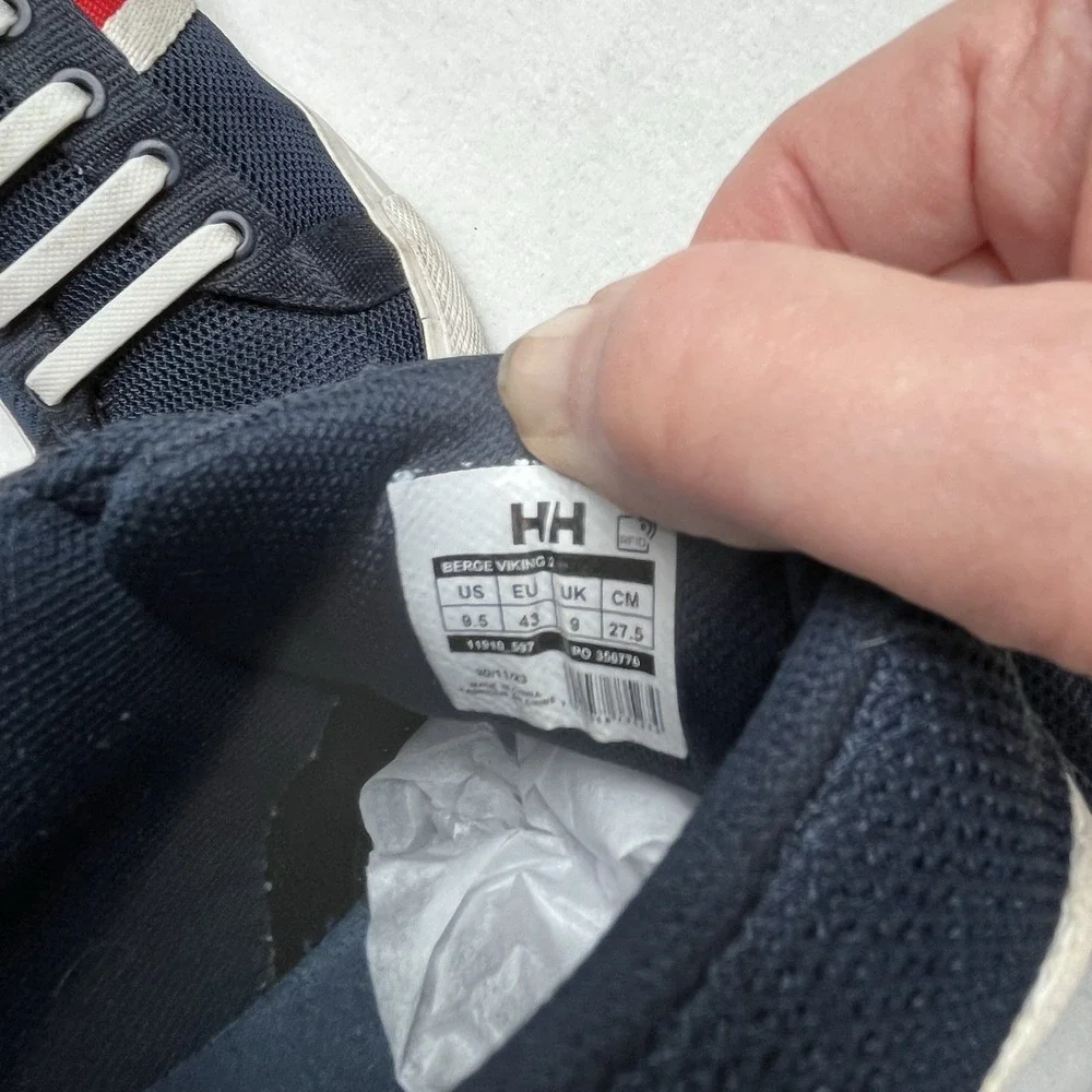 Helly Hansen Men's Bowline Suede Sneakers Navy Red White Patriotic  Size 9.5